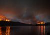 Ash, smoke blanket BC as government matches Red Cross donations Shovel Lake fire seen from south of Burns Lake