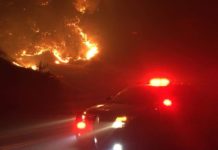 Interstate 5 remains closed as fire burns 31,000 acres near Redding CHP photo of I-5 fire